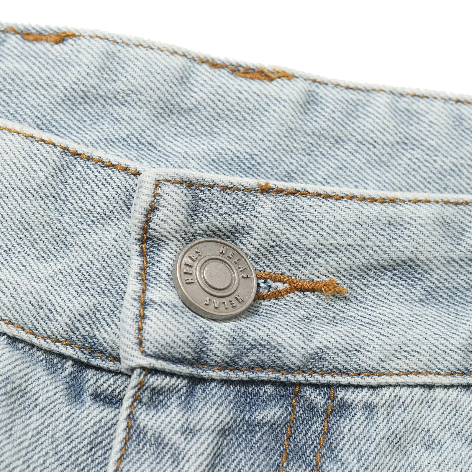 Helas Dieu Grec Jeans Shorts - Light Blue