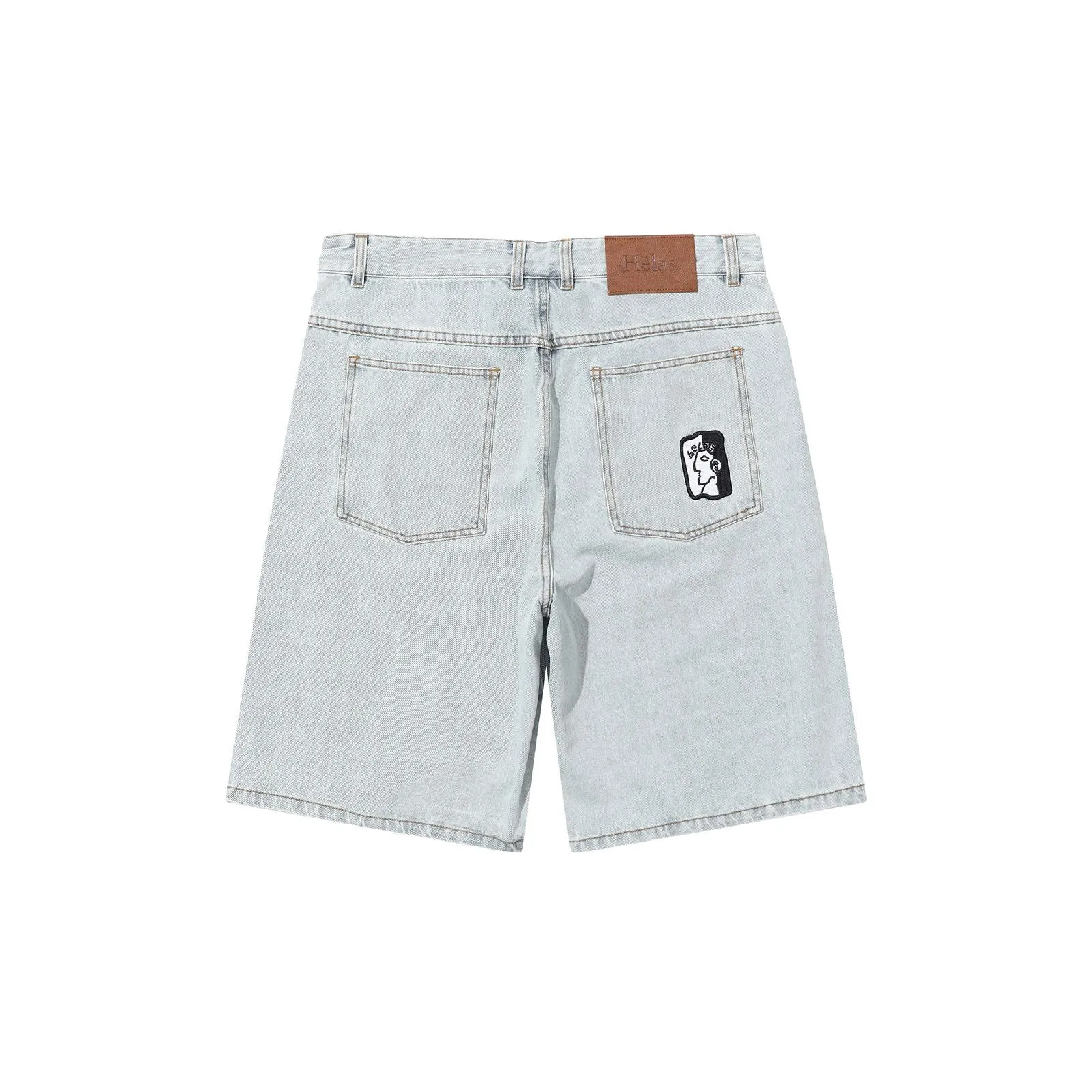 Helas Dieu Grec Jeans Shorts - Light Blue