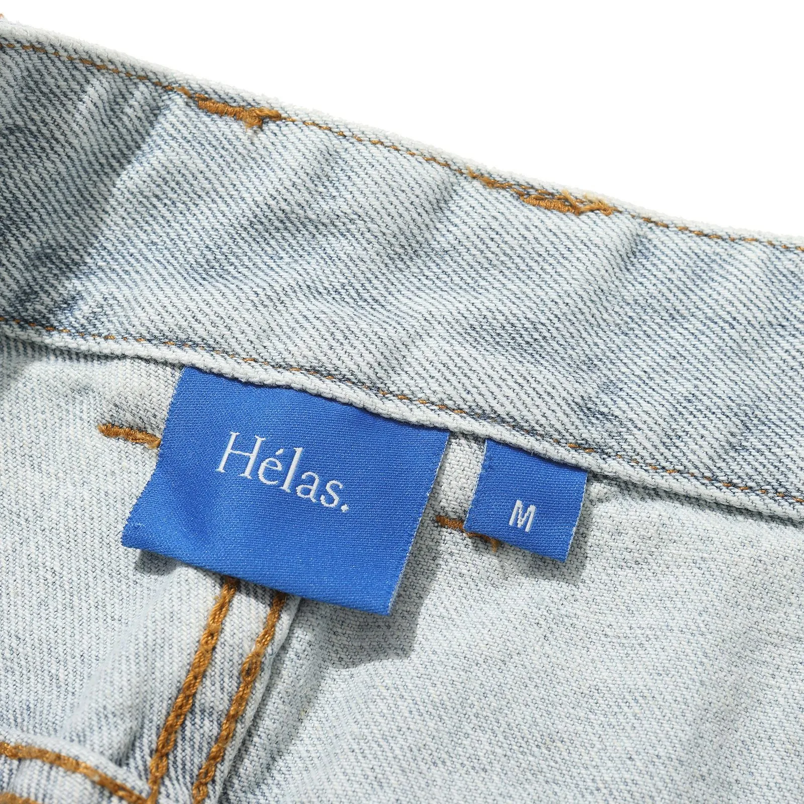 Helas Dieu Grec Jeans Shorts - Light Blue