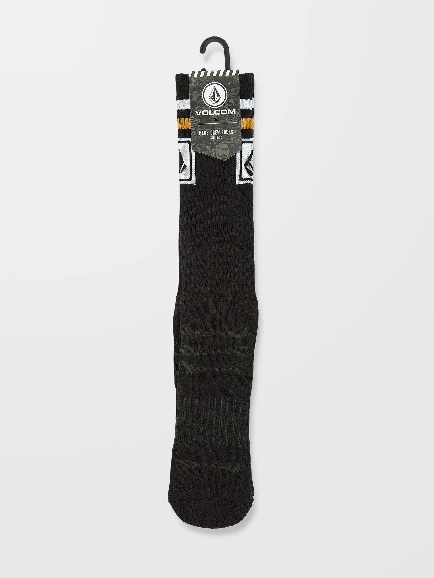 High Stripe Ramp Stone Skate Socks - BLACK