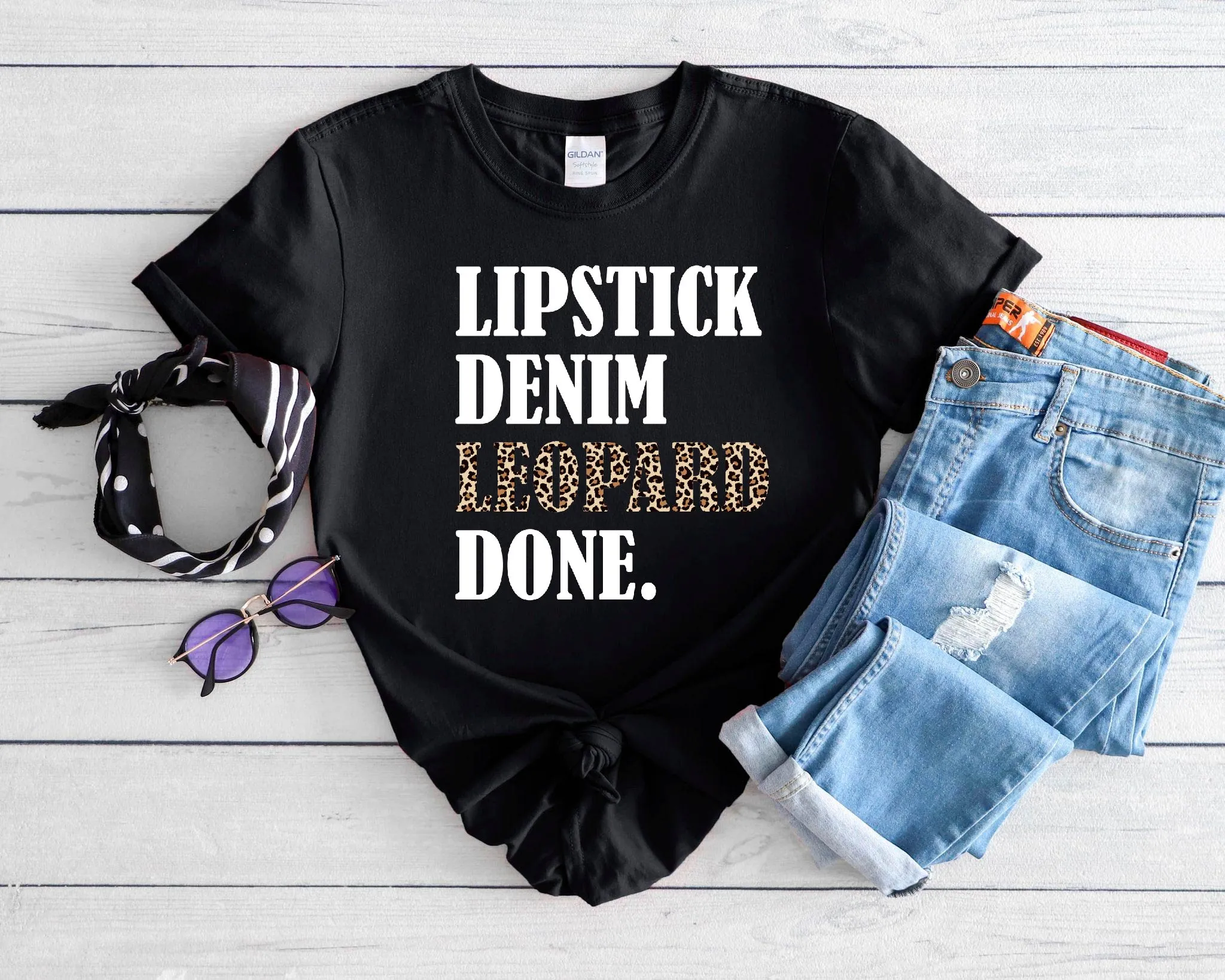 Holly McLanhan Custom- Lipstick, Denim, Leopard, Done.
