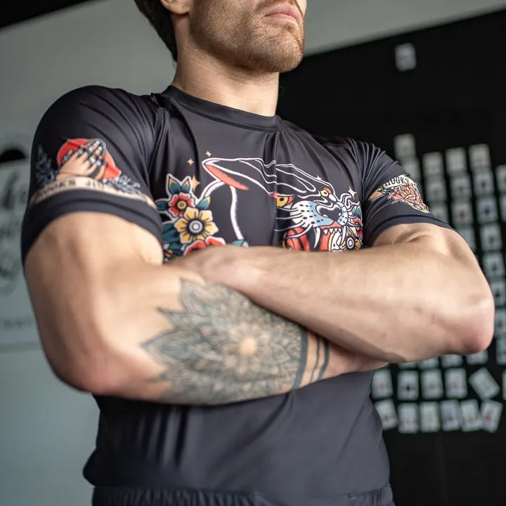 Hooks Long Sleeve BJJ Rashguard - Pantera Negra