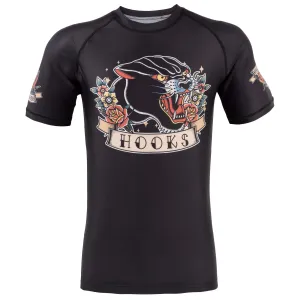 Hooks Short Sleeve BJJ Rash Guard - Pantera Negra