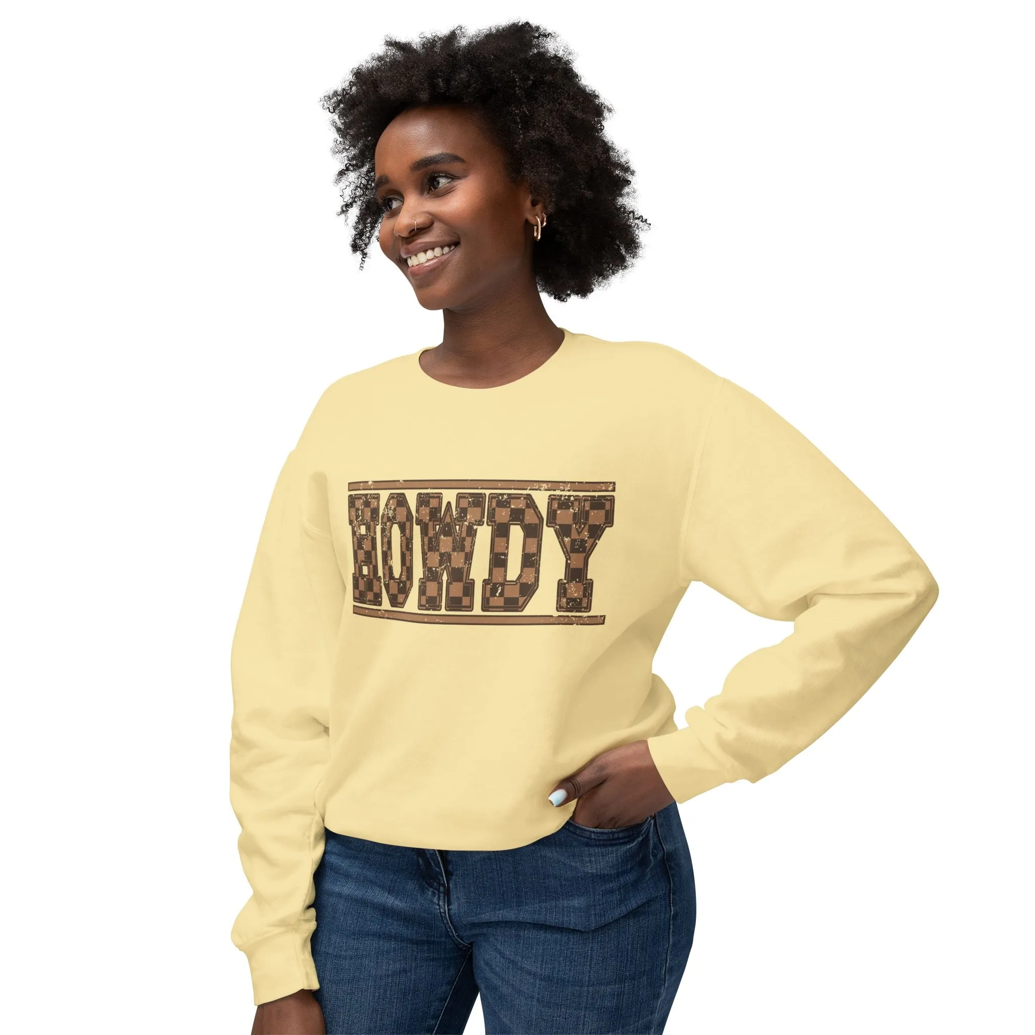 Howdy Checkered Sweatshirt
