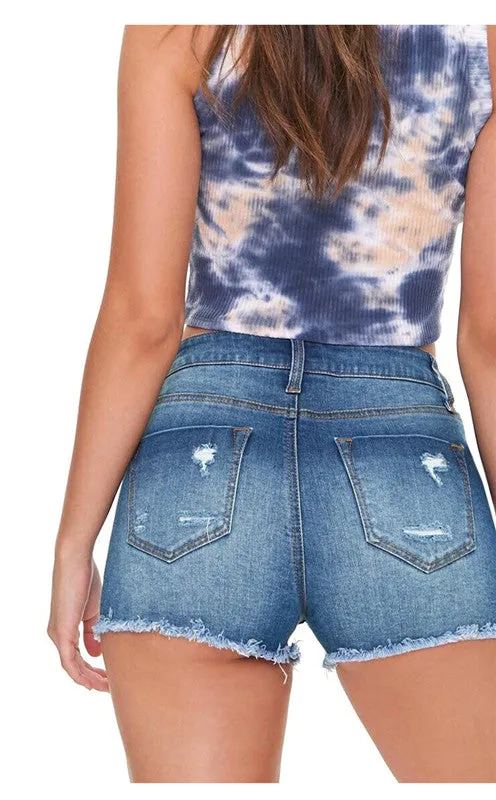 Individuality Newest Women's High Waist Stretchy Denim Shorts
