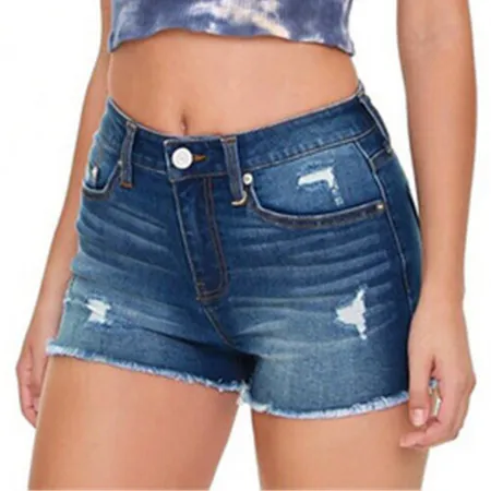 Individuality Newest Women's High Waist Stretchy Denim Shorts