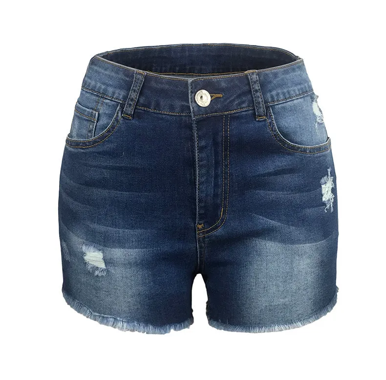 Individuality Newest Women's High Waist Stretchy Denim Shorts