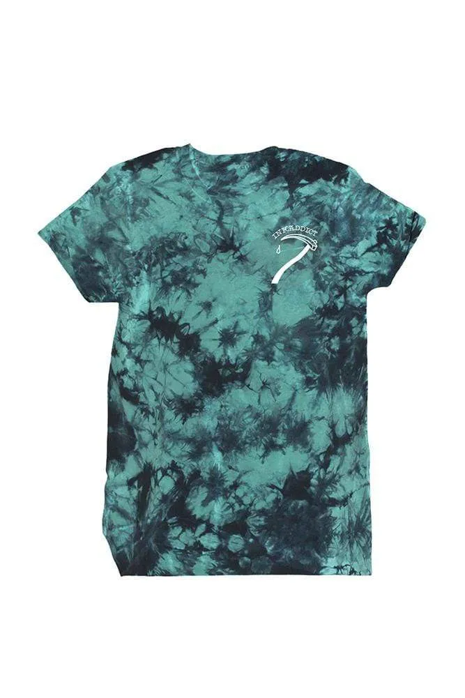 InkAddict MENS KILLIN IT TEAL TIE DYE Tee Shirt