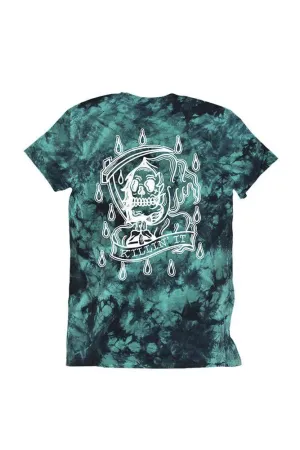 InkAddict MENS KILLIN IT TEAL TIE DYE Tee Shirt