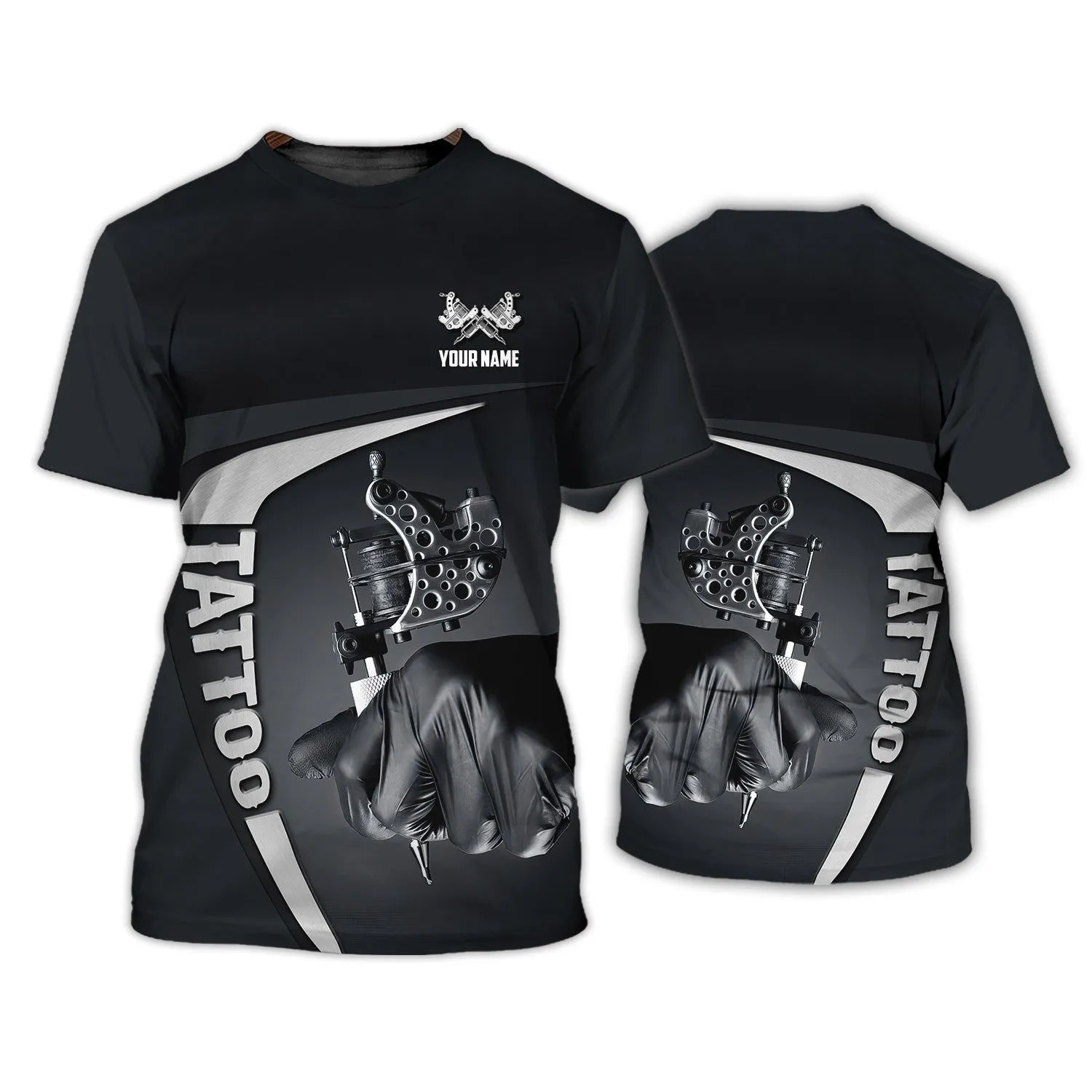 Latest Tattoo Artist Shop Personalized Name Zipper Hoodie, 3D Hoodie