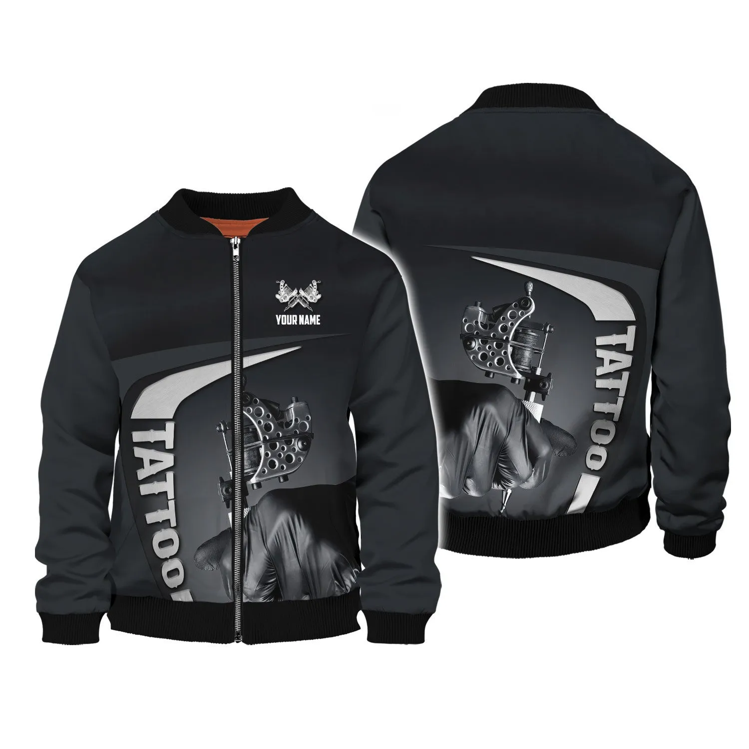 Latest Tattoo Artist Shop Personalized Name Zipper Hoodie, 3D Hoodie