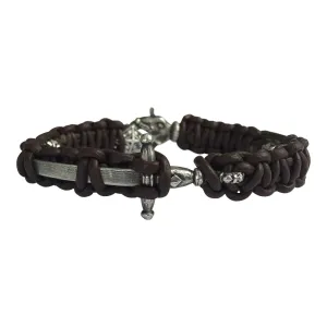 Leather and Sword Bracelet