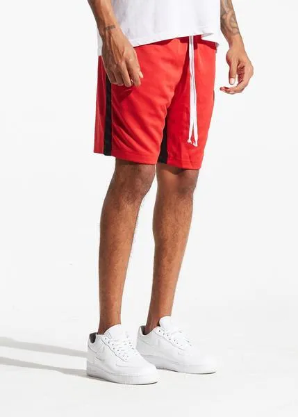 Lewis Track shorts (Red/Black)