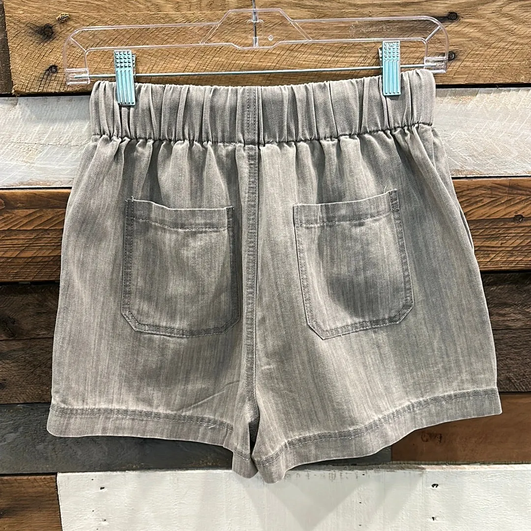 Light Gray Denim Shorts