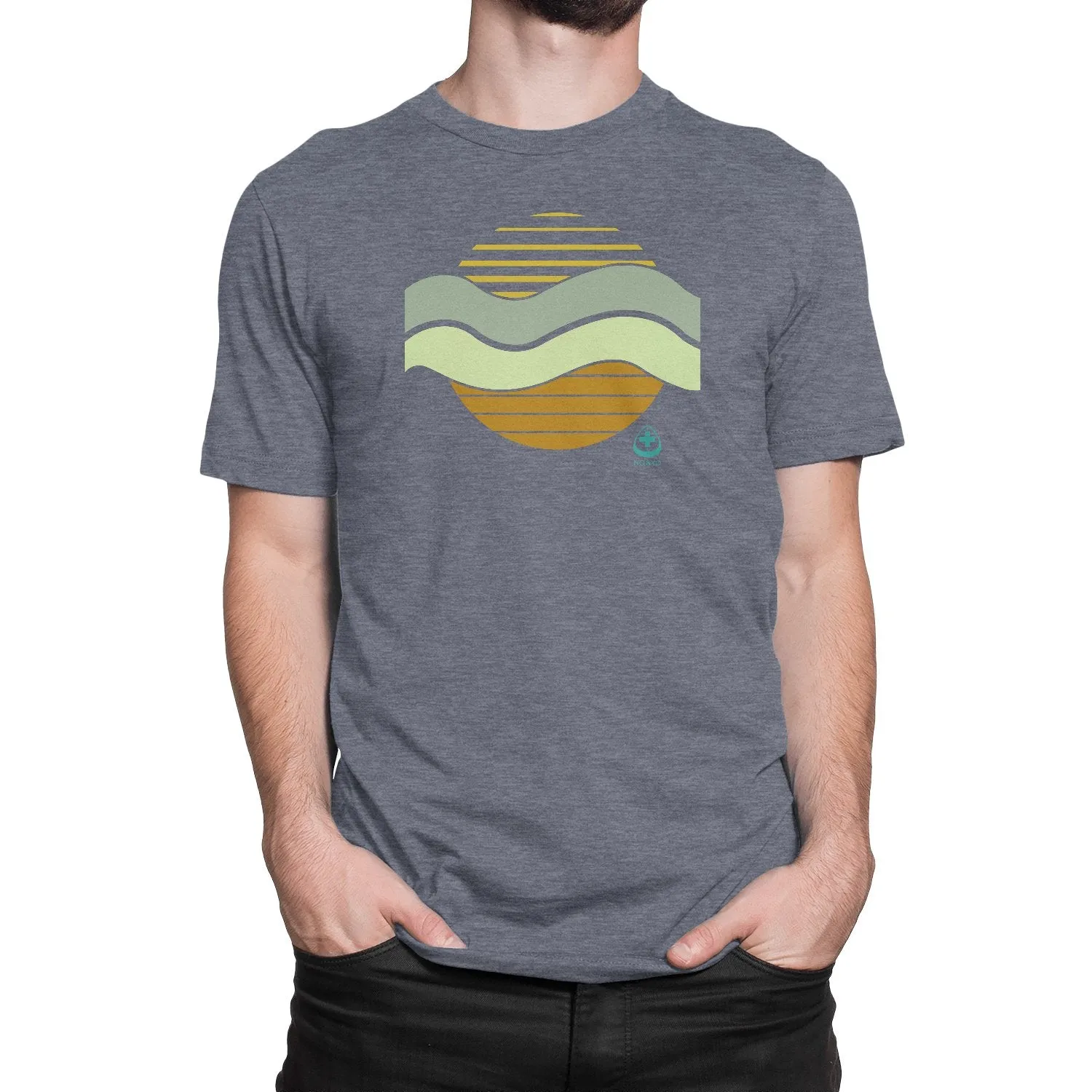 Luxury Men’s Sun & Waves Graphic Tee