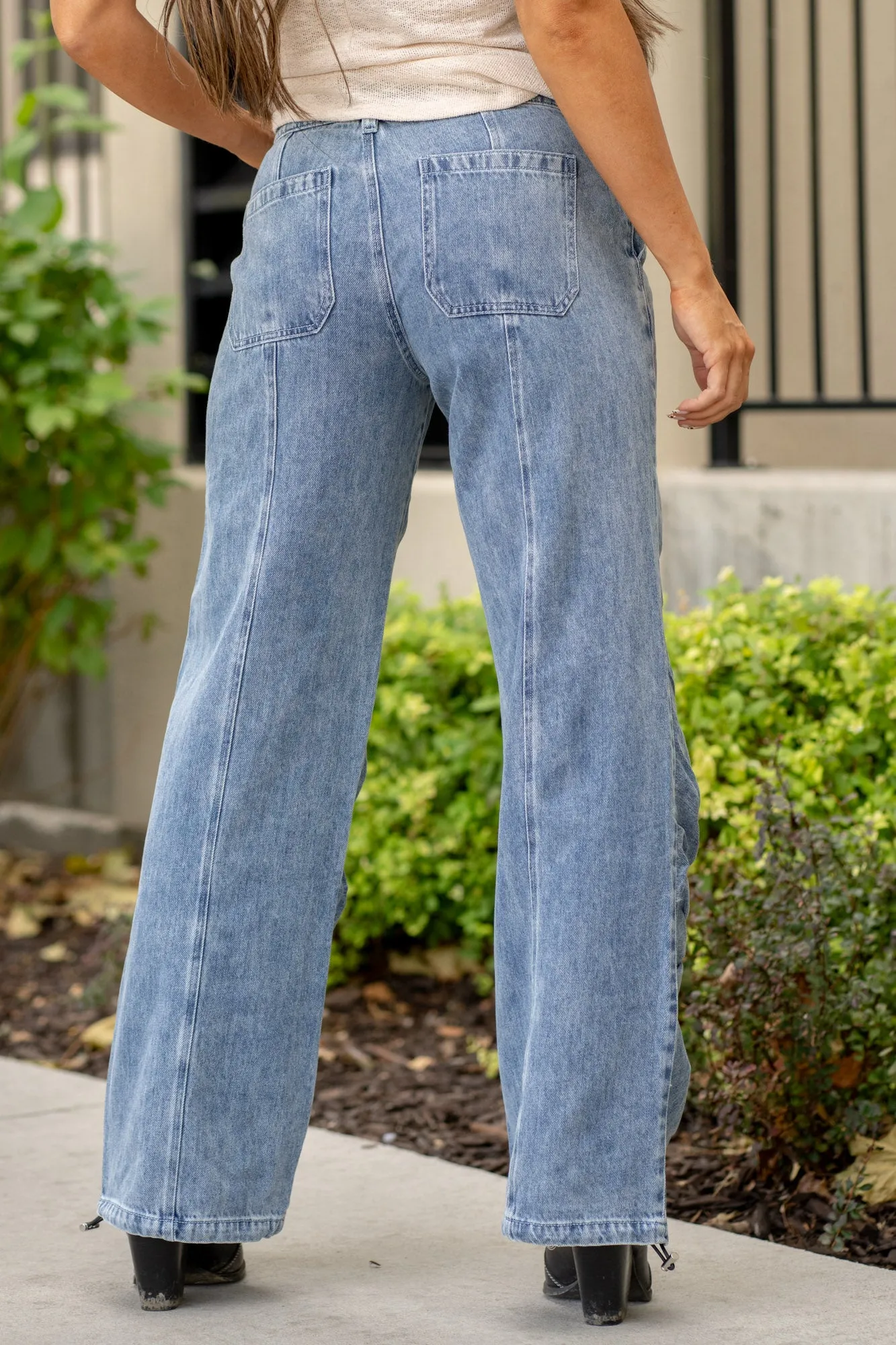Madison Mid Rise Baggy Fit Jeans
