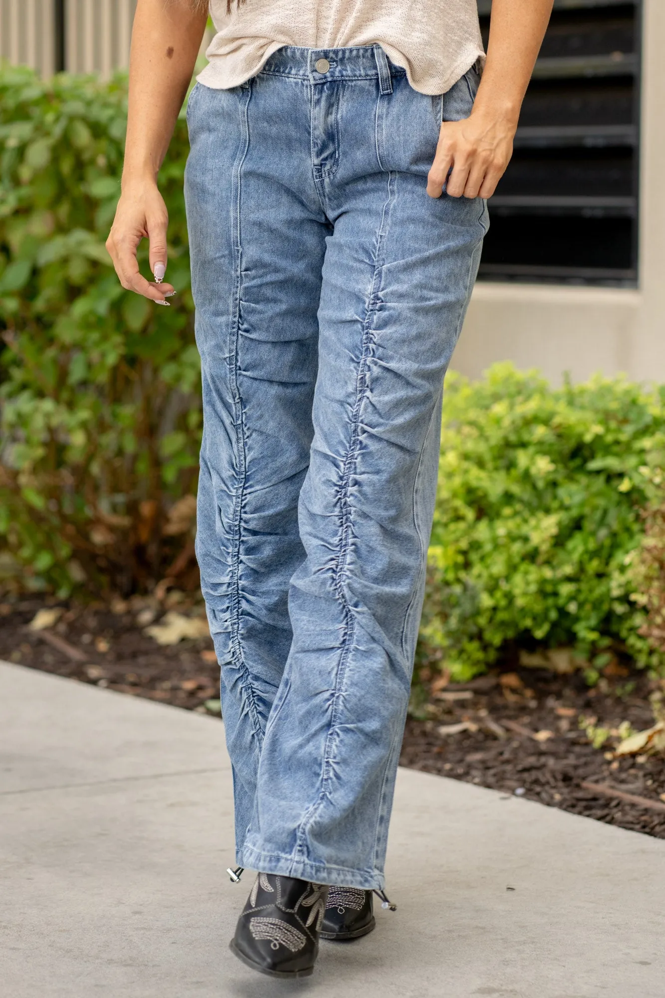 Madison Mid Rise Baggy Fit Jeans