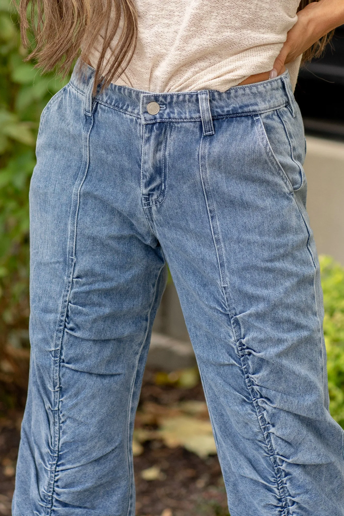 Madison Mid Rise Baggy Fit Jeans