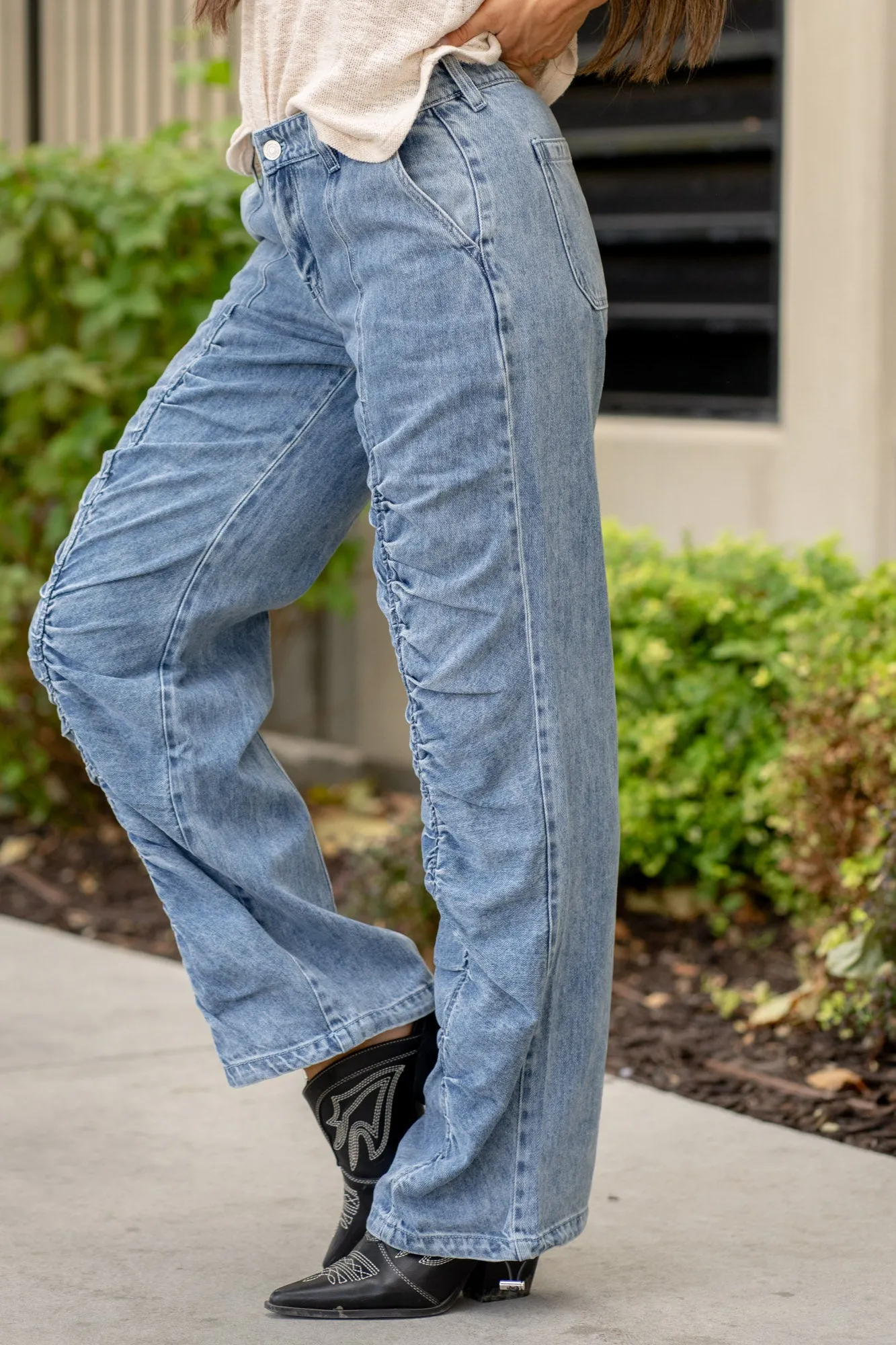 Madison Mid Rise Baggy Fit Jeans