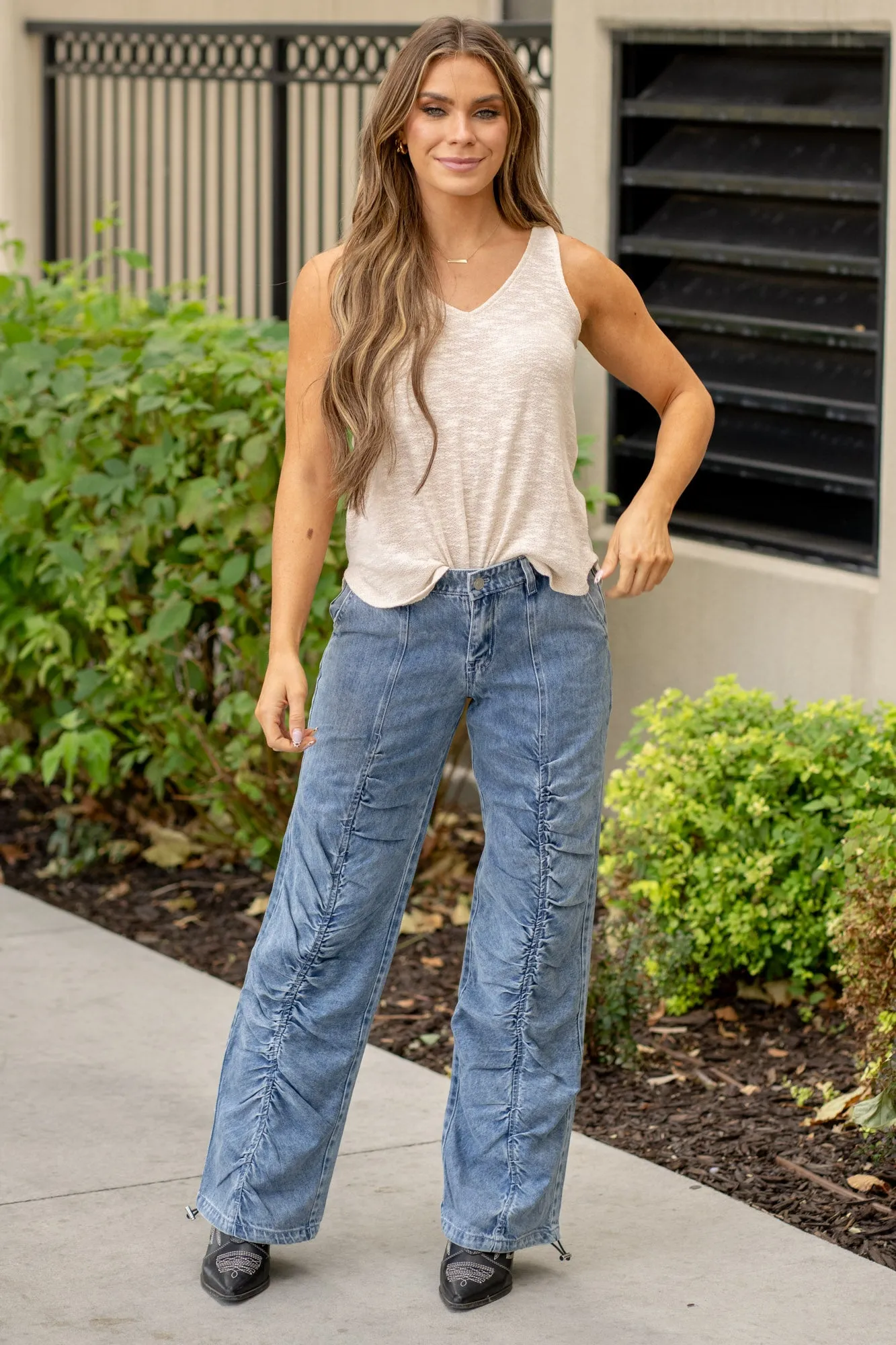 Madison Mid Rise Baggy Fit Jeans
