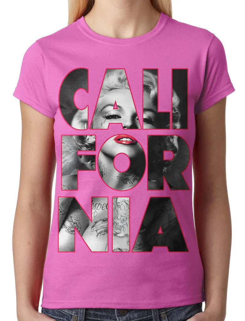 Marilyn Monroe Cali For Nia California Junior Ladies T-shirt