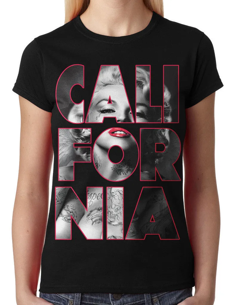 Marilyn Monroe Cali For Nia California Junior Ladies T-shirt