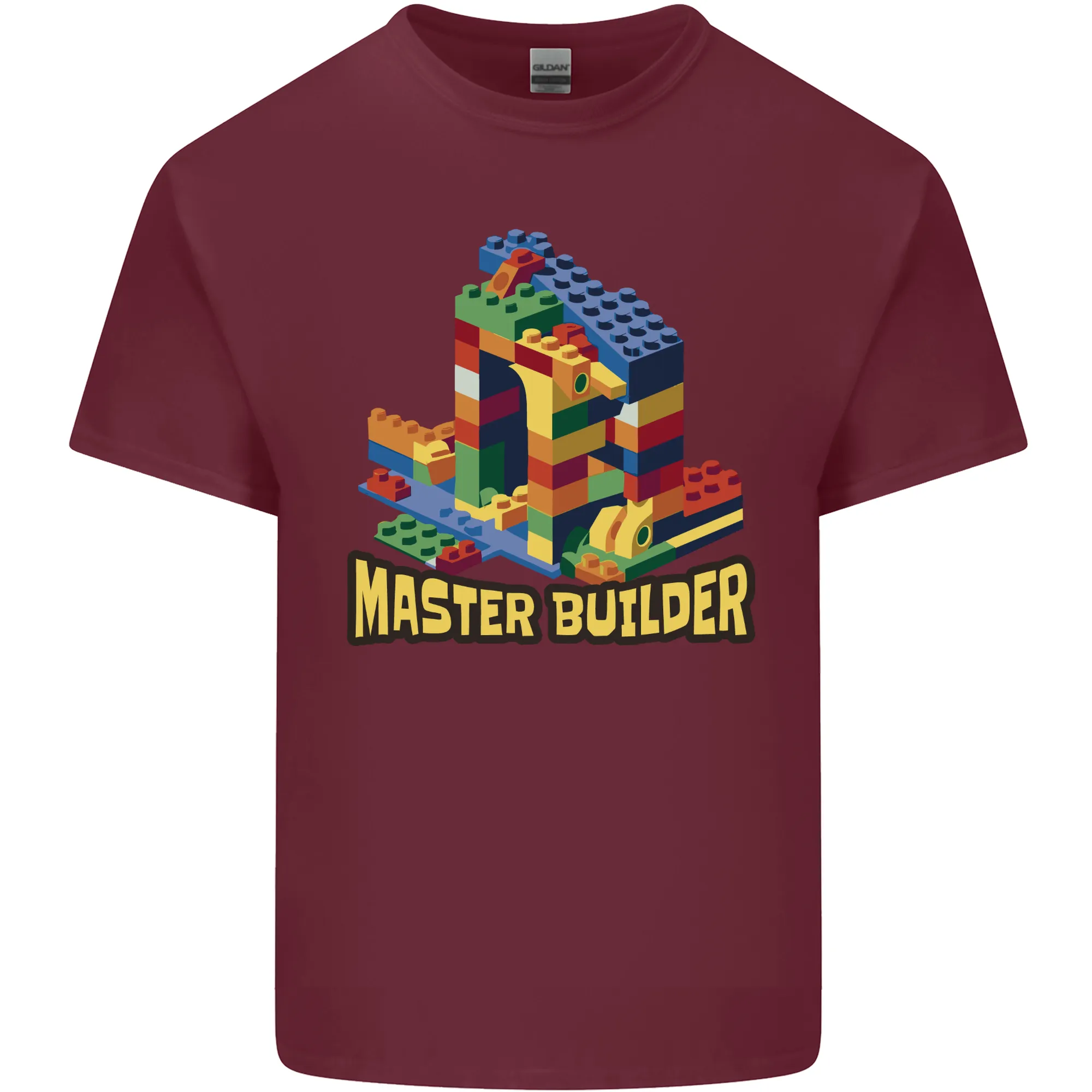 Master Builder Bricklayer Bricky Building Blocks Mens Light Cotton T-Shirt