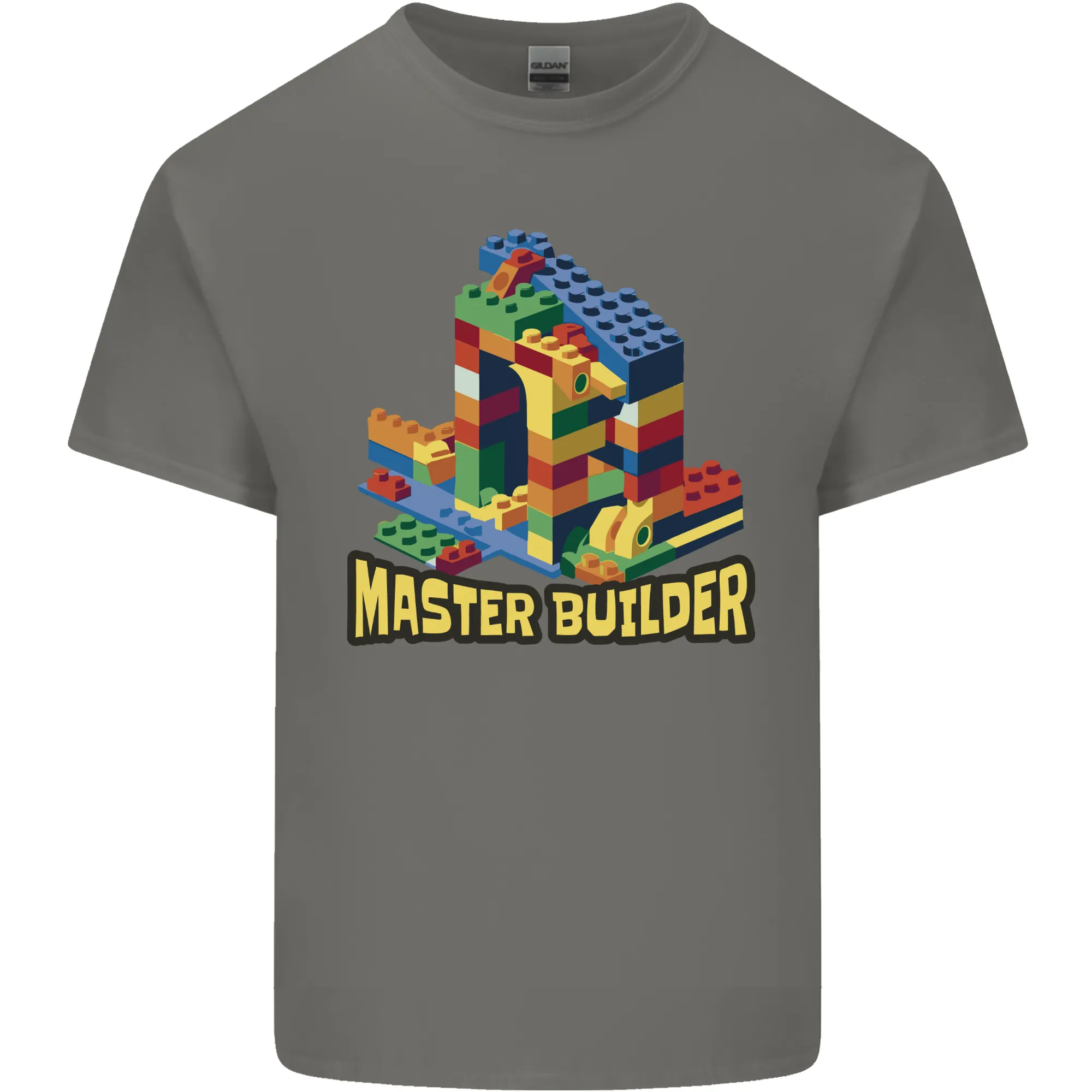 Master Builder Bricklayer Bricky Building Blocks Mens Light Cotton T-Shirt