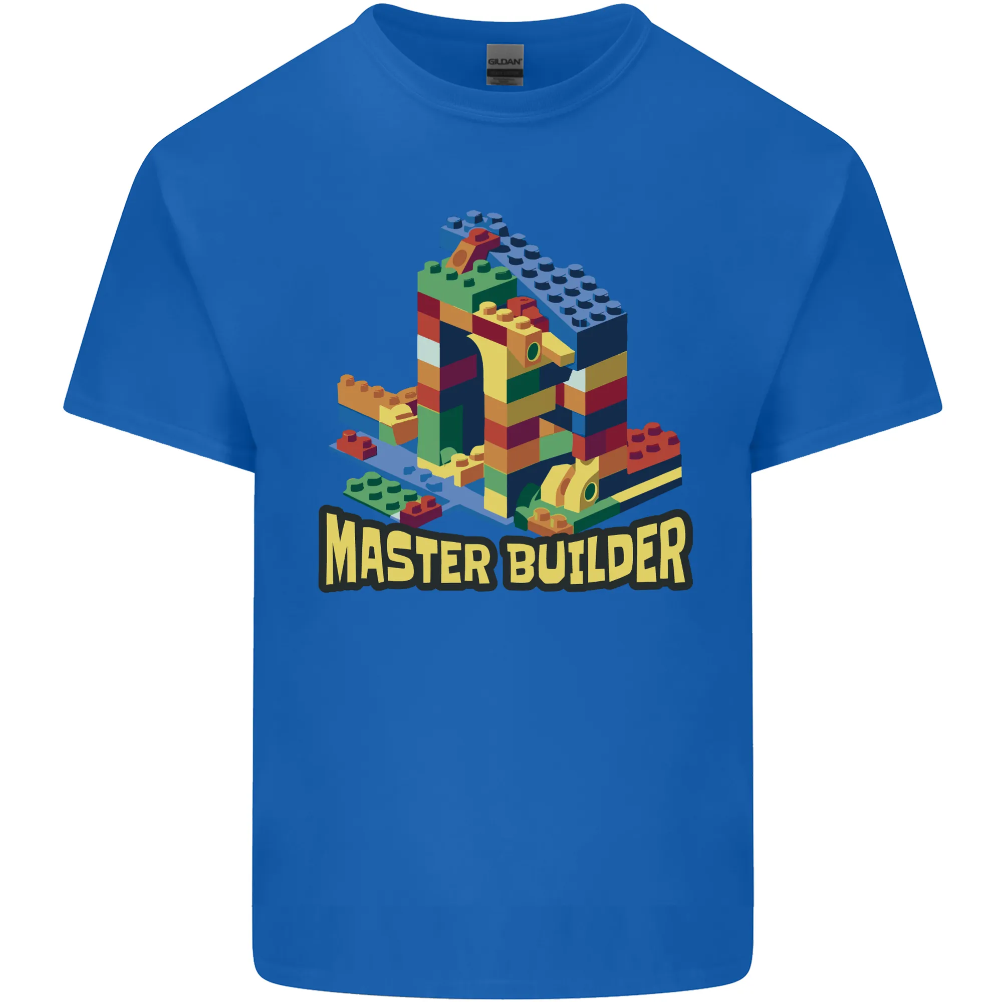 Master Builder Bricklayer Bricky Building Blocks Mens Light Cotton T-Shirt