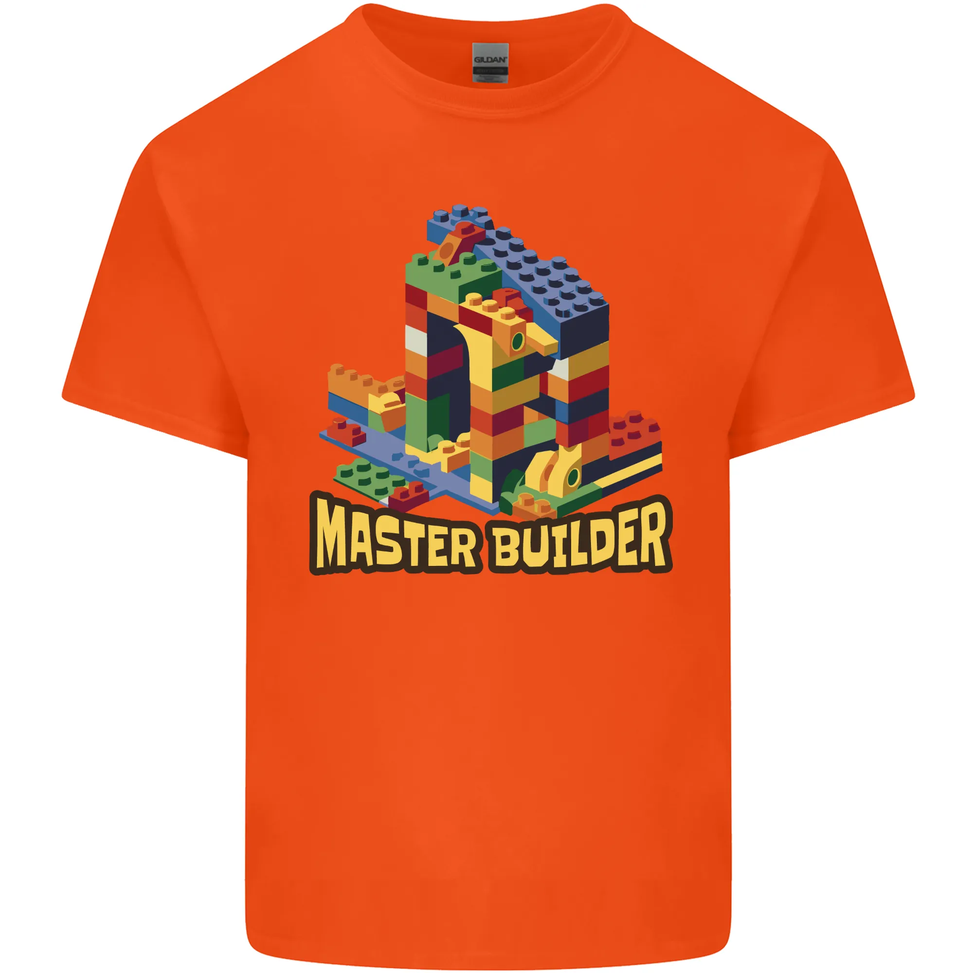 Master Builder Bricklayer Bricky Building Blocks Mens Light Cotton T-Shirt