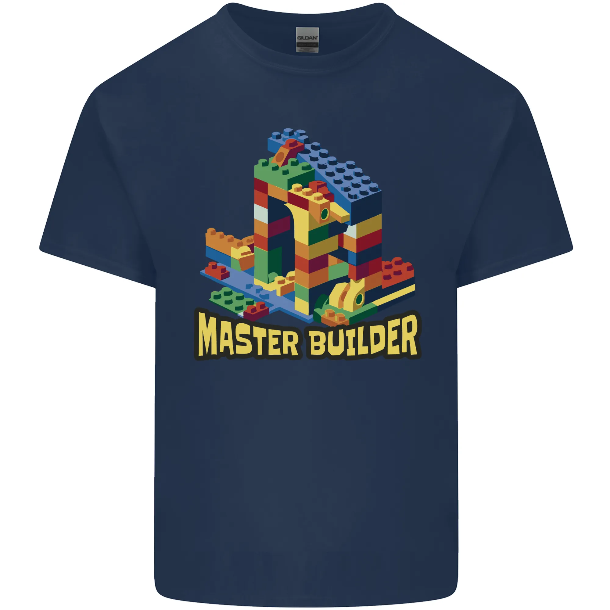 Master Builder Bricklayer Bricky Building Blocks Mens Light Cotton T-Shirt