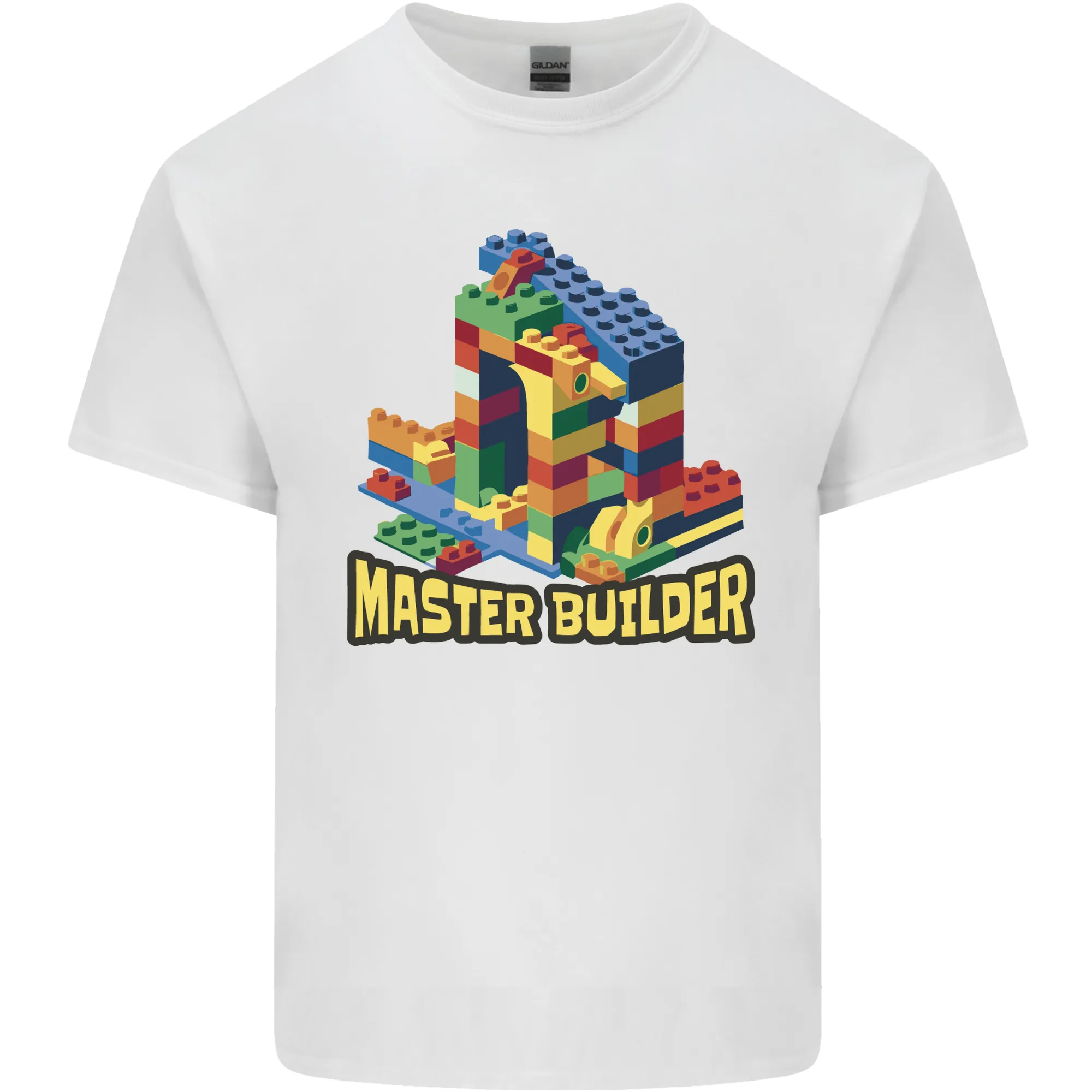 Master Builder Bricklayer Bricky Building Blocks Mens Light Cotton T-Shirt