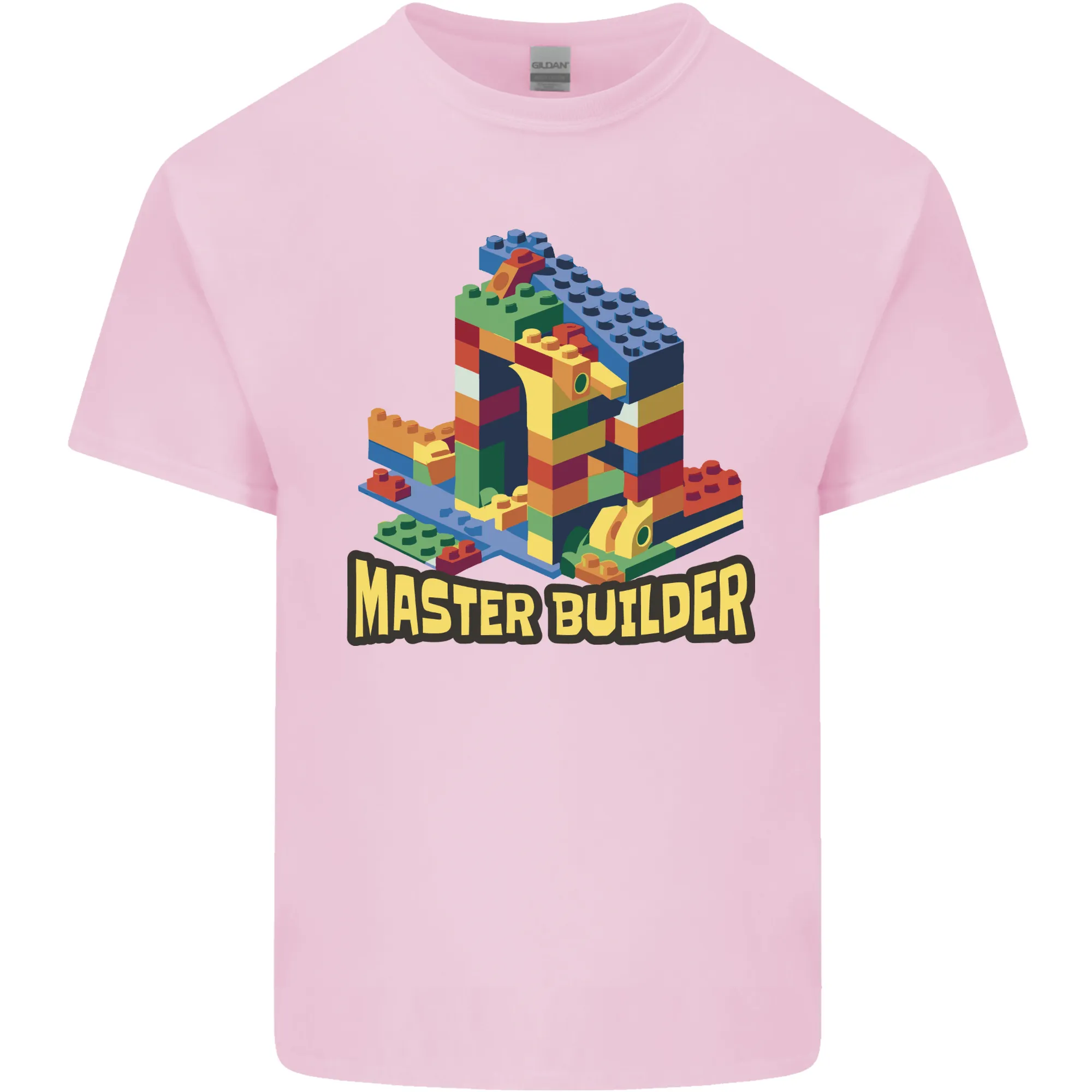 Master Builder Bricklayer Bricky Building Blocks Mens Light Cotton T-Shirt