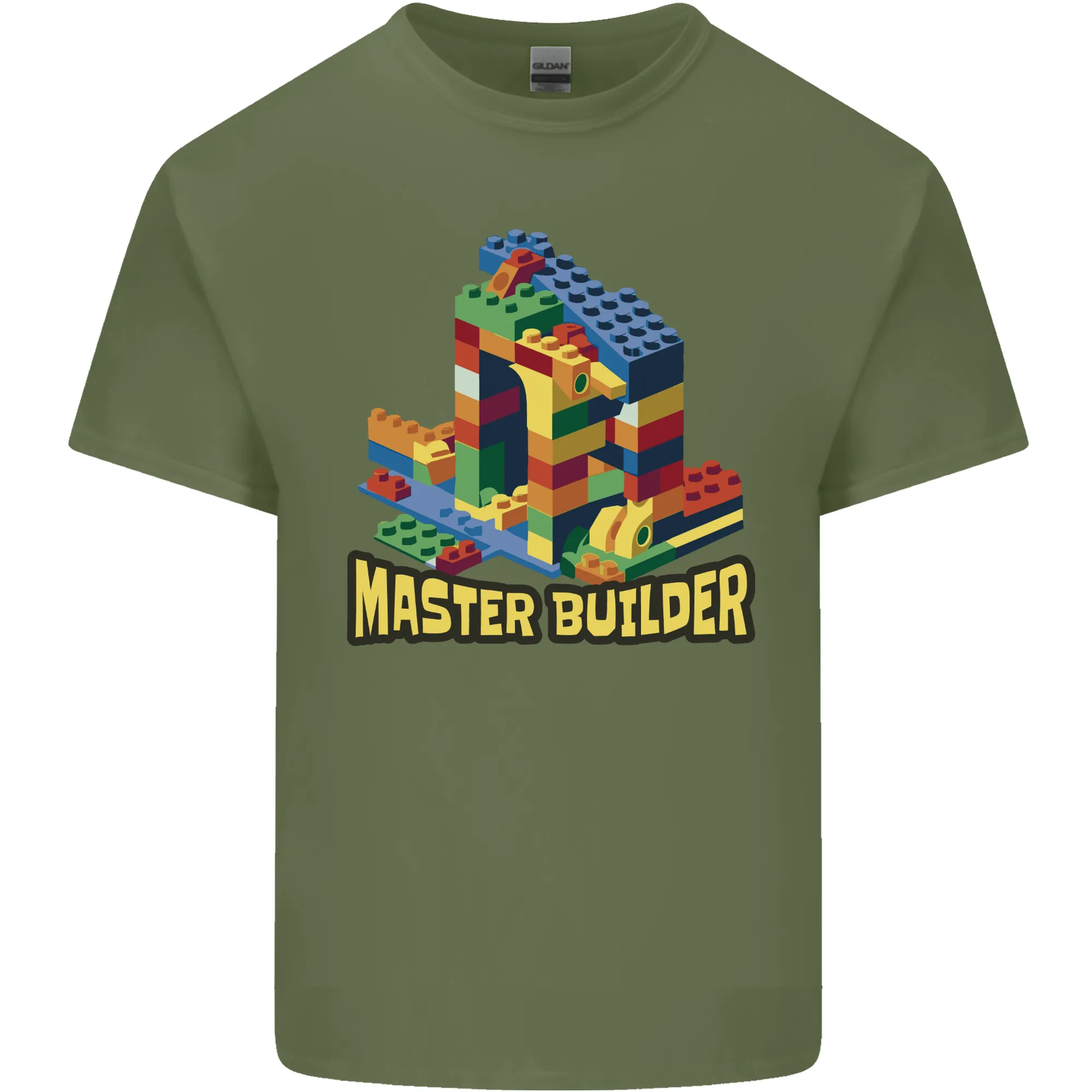 Master Builder Bricklayer Bricky Building Blocks Mens Light Cotton T-Shirt