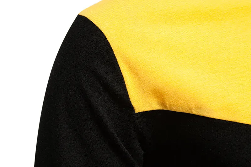 Men Crewneck Bicolor Long Sleeves T-Shirt