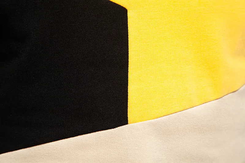 Men Crewneck Bicolor Long Sleeves T-Shirt