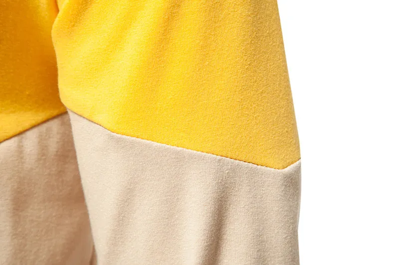 Men Crewneck Bicolor Long Sleeves T-Shirt