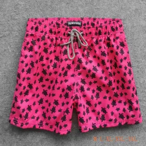Men Shorts: Turtle Print Pink