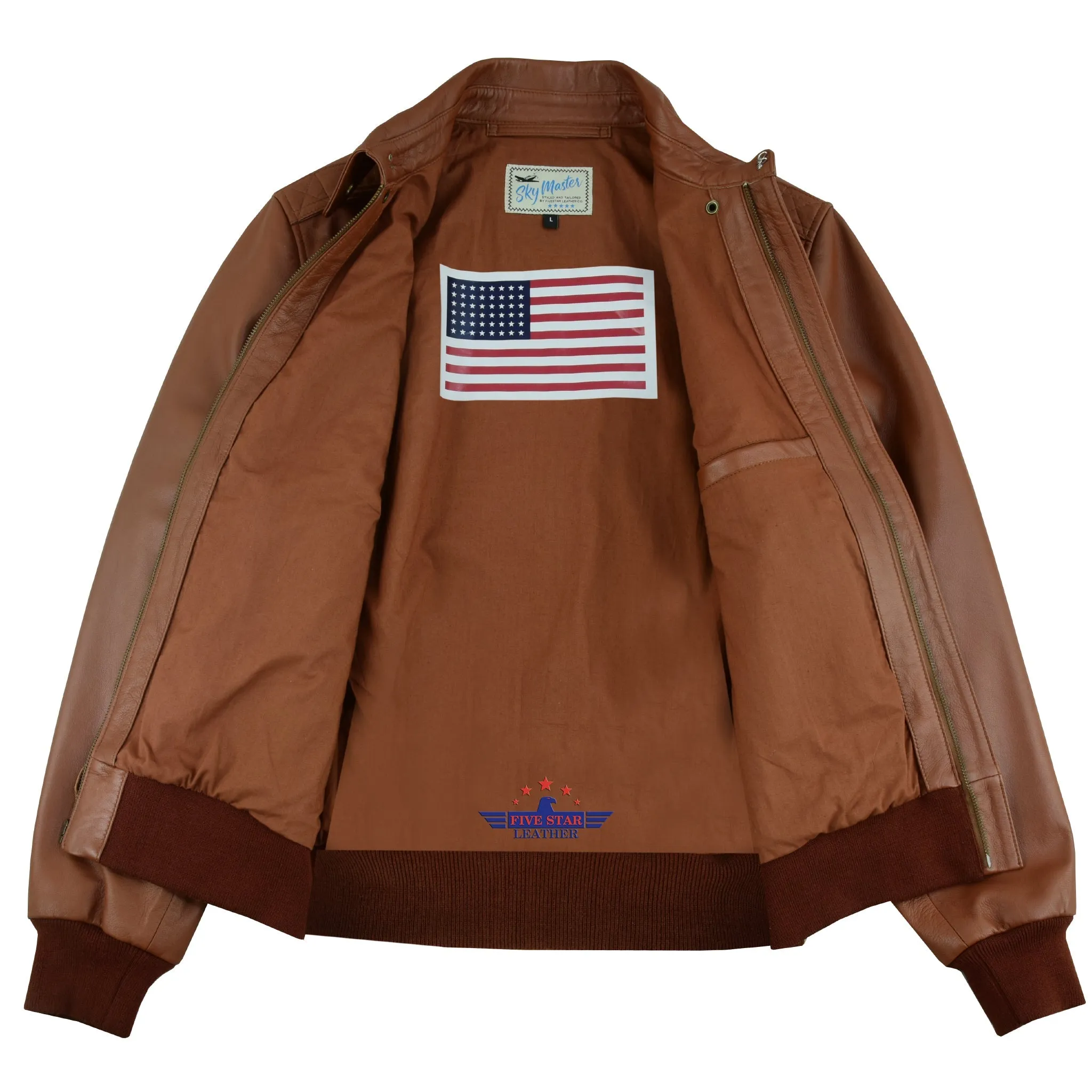 Men's Air Force A-2 Capeskin Leather Flight Bomber Jacket
