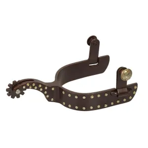 Men's Antique Brown Spurs with Silver Dots