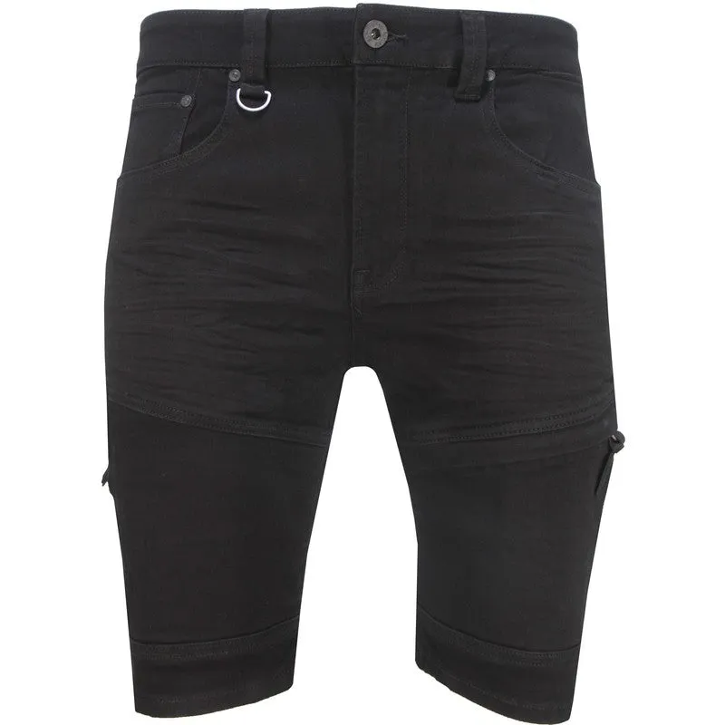 Men's Black Knight Denim Shorts