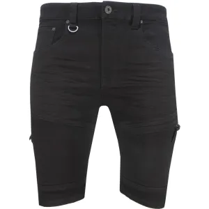 Men's Black Knight Denim Shorts