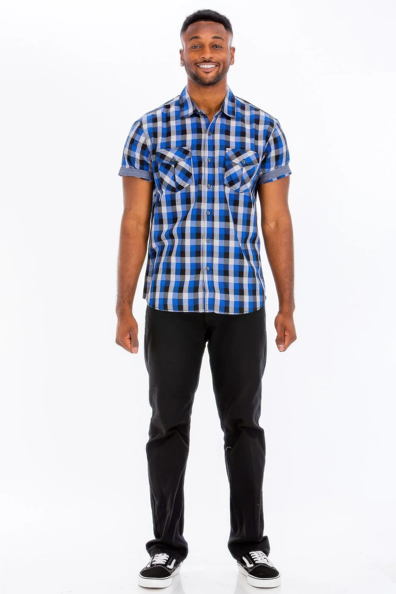Men's Checkered Button-Down Shirt