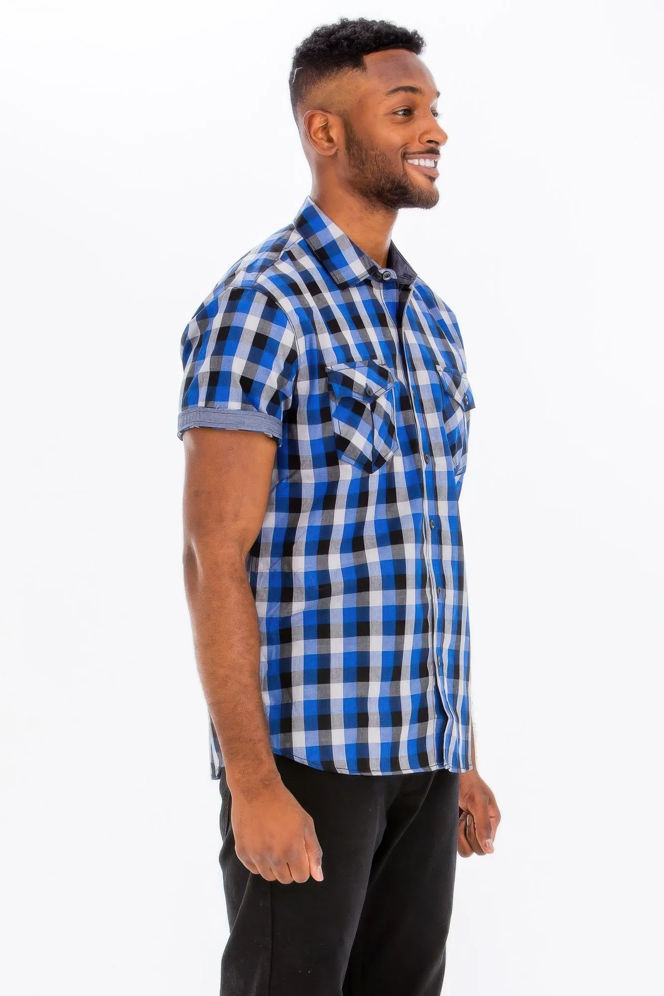 Men's Checkered Button-Down Shirt