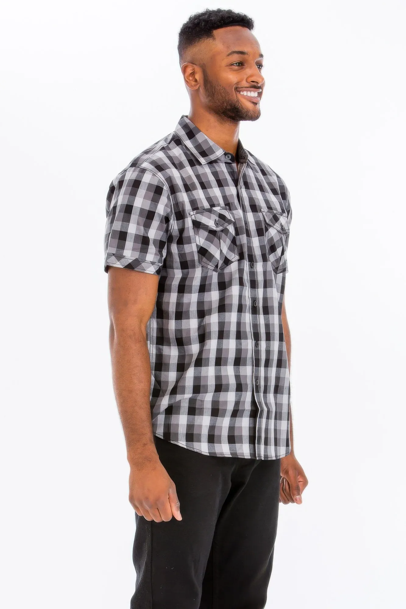 Men's Checkered Button-Down Shirt