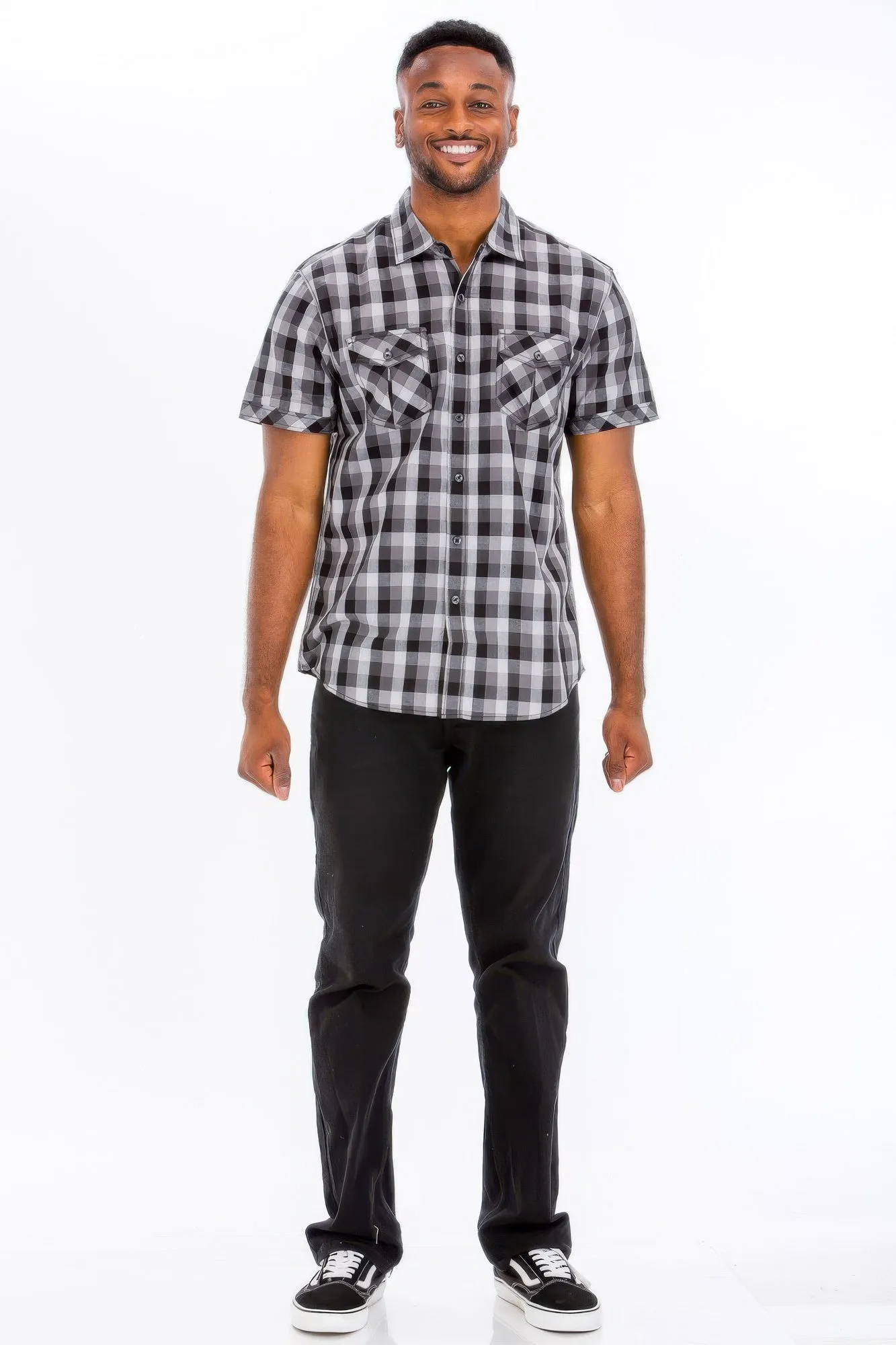 Men's Checkered Button-Down Shirt