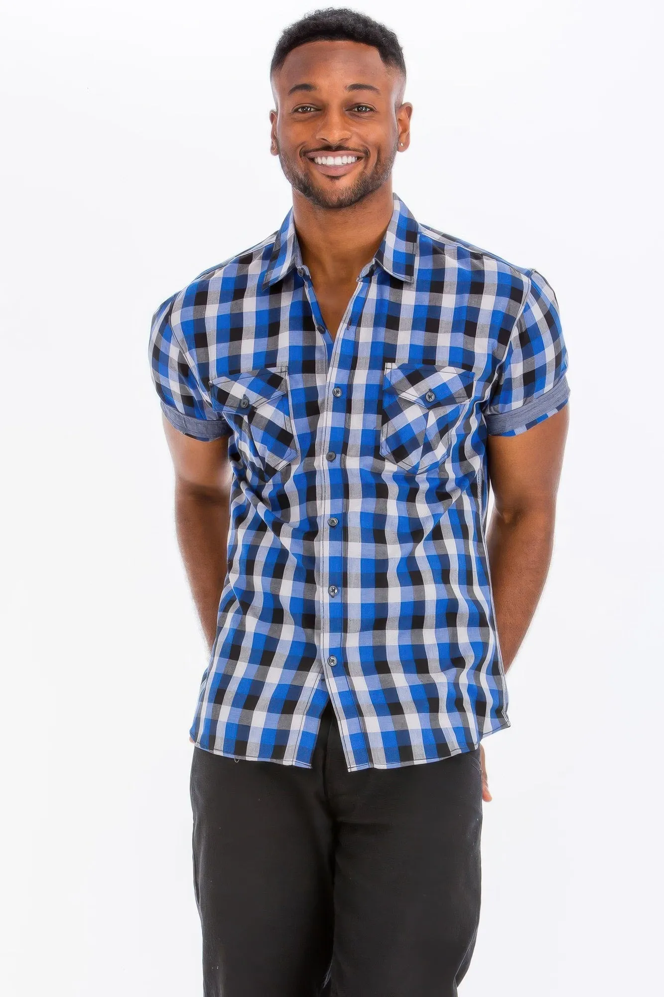 Men's Checkered Button-Down Shirt