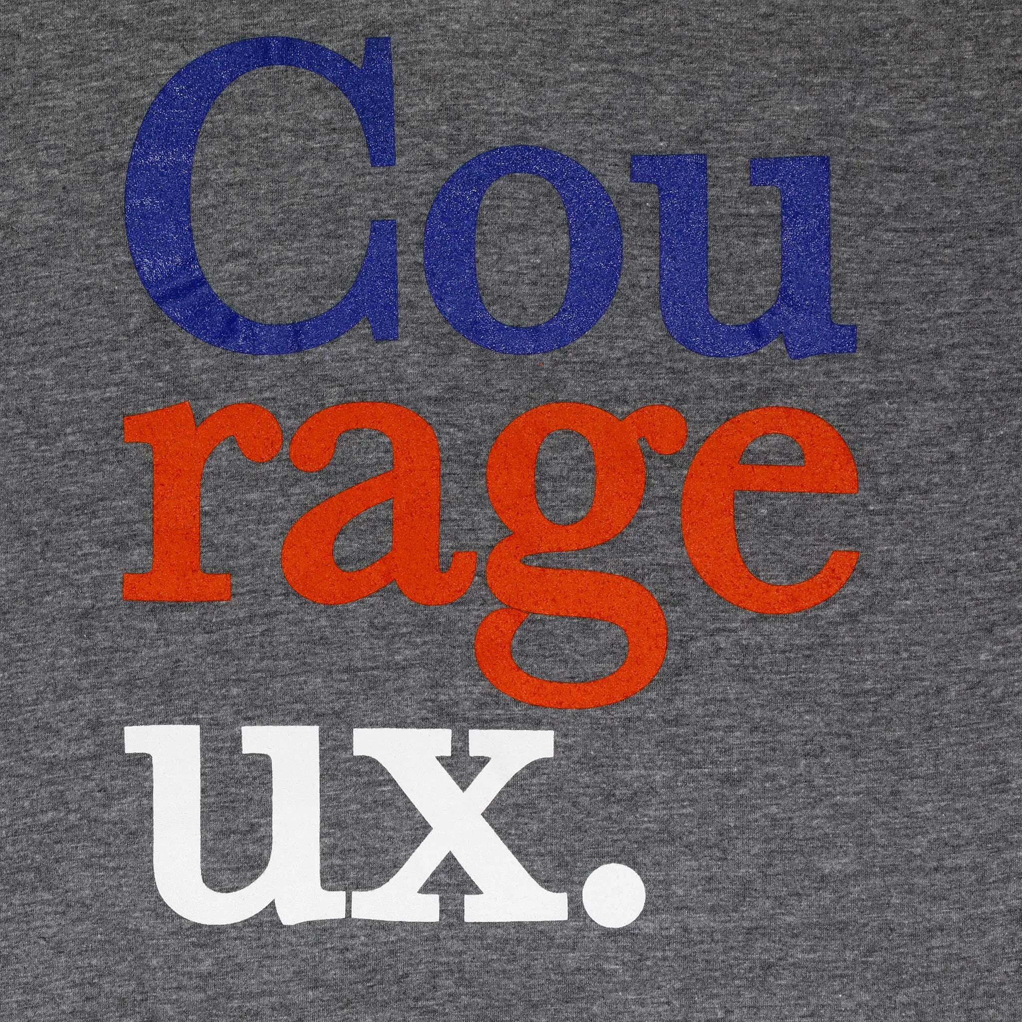 Men's - Cou-rage-eux Grey V-Neck T-Shirt