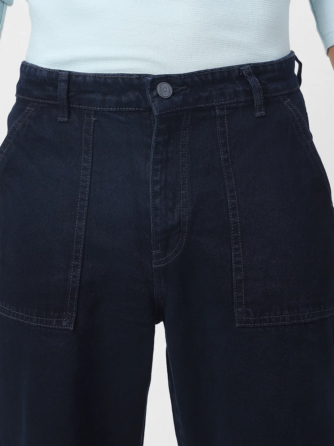 Men's Dark Grey Loose Fit Cargo Carpenter Jeans With 6 Pockets Non-Stretchable