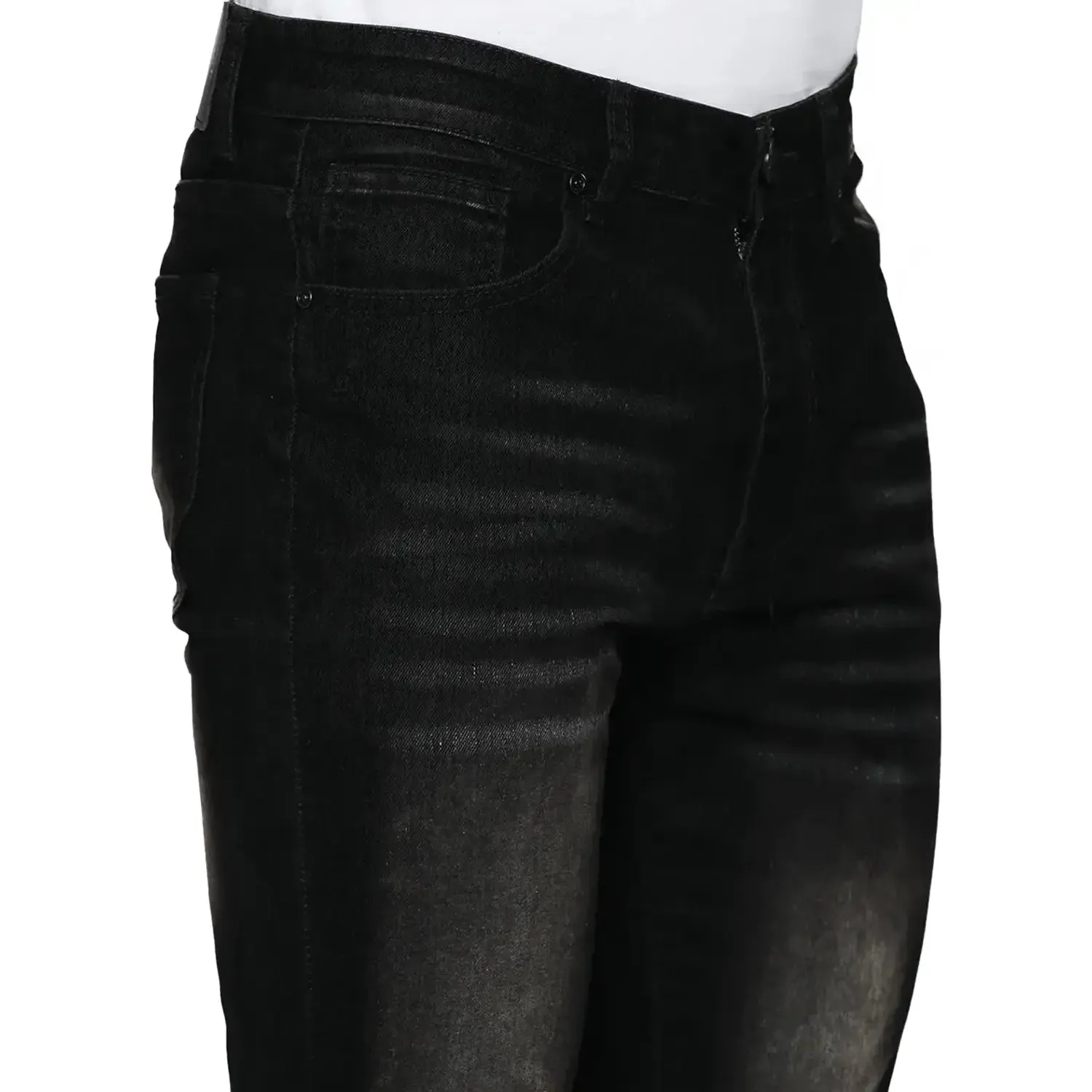 Men's Stacked Fit Jeans Pant With Stitched Hem